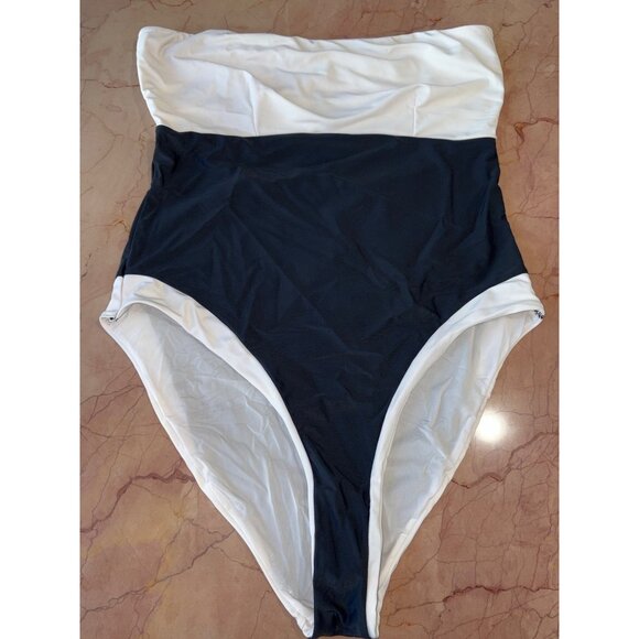 Lovers and Friends Moani Strapless One Piece in Black & White X-Large New swim - Picture 4 of 7